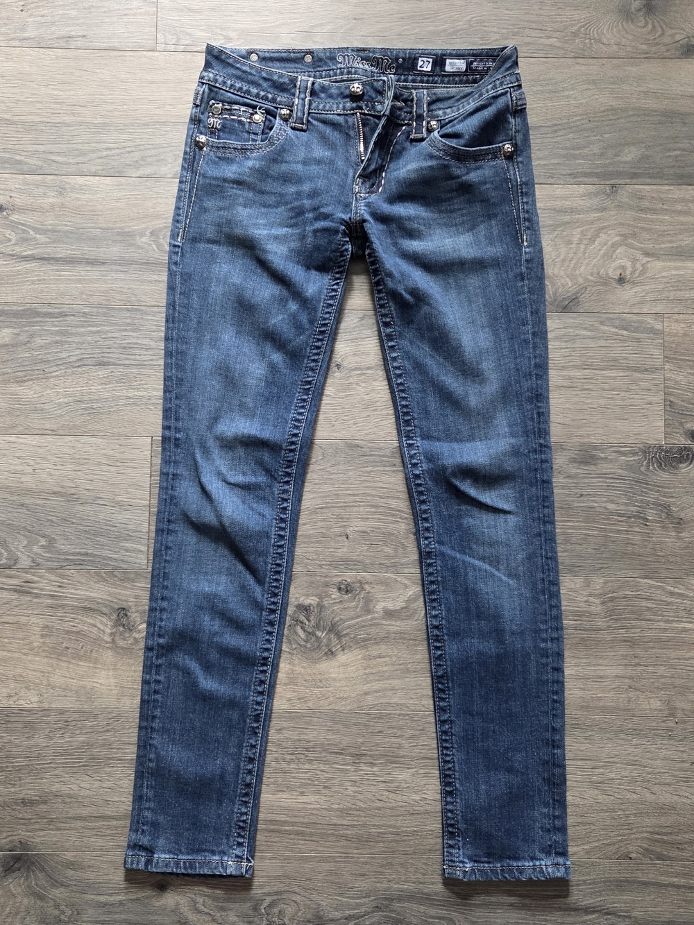 Miss Me Women's Skinny Jeans in Dark Blue Wash